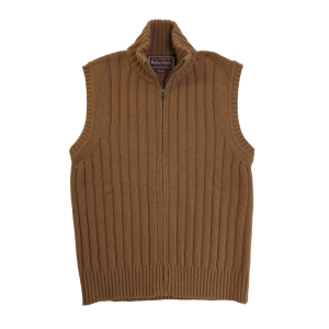 Gilet uomo  con zip in maglia vintage