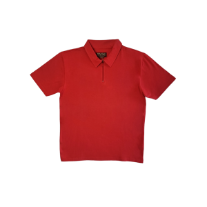 Polo mezza zip uomo  rosso