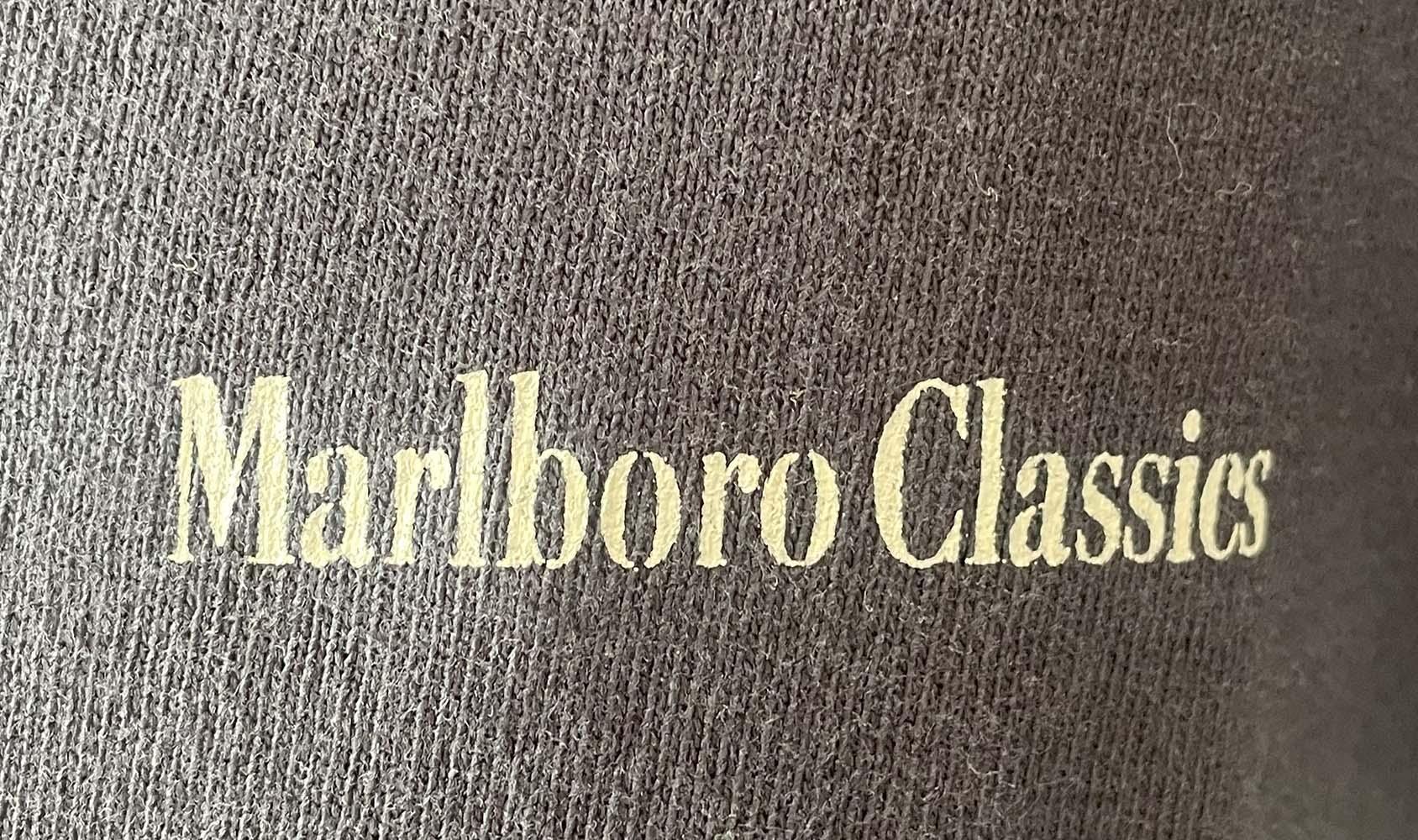 T-shirt Marlboro classics blu cotone pesante