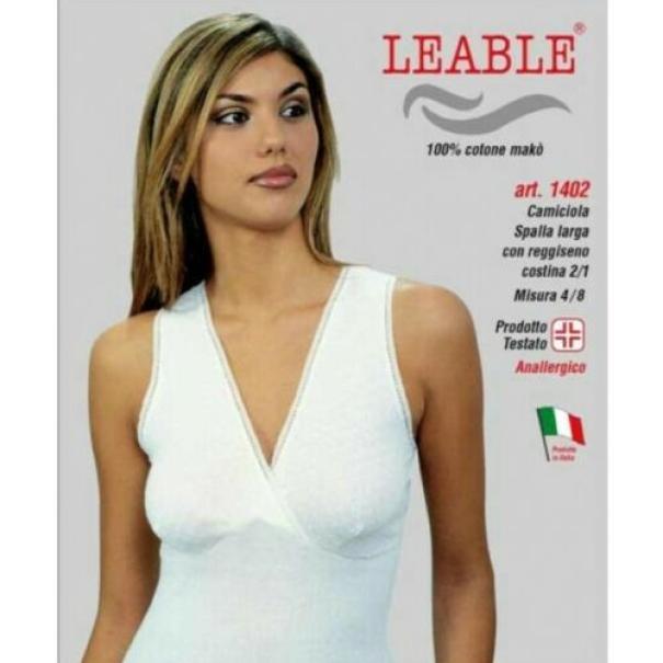 leable canotta sl d cot 7 8 forma seno ioncrociata bianco