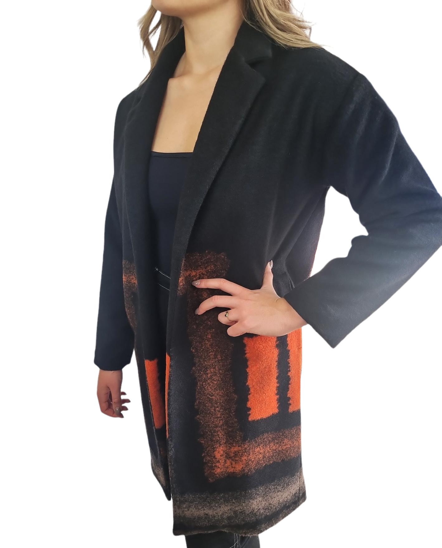 Cappotto donna Edas in misto lana nero