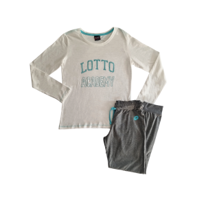 Pigiama manica lunga da donna in cotone jersey lotto