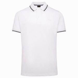 Polo da uomo in cotone  bianco