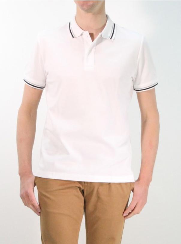 Polo da uomo in cotone Geox bianco