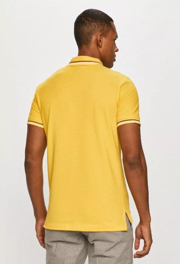 Polo da uomo in cotone Geox giallo