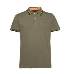 Polo da uomo in cotone  verde militare