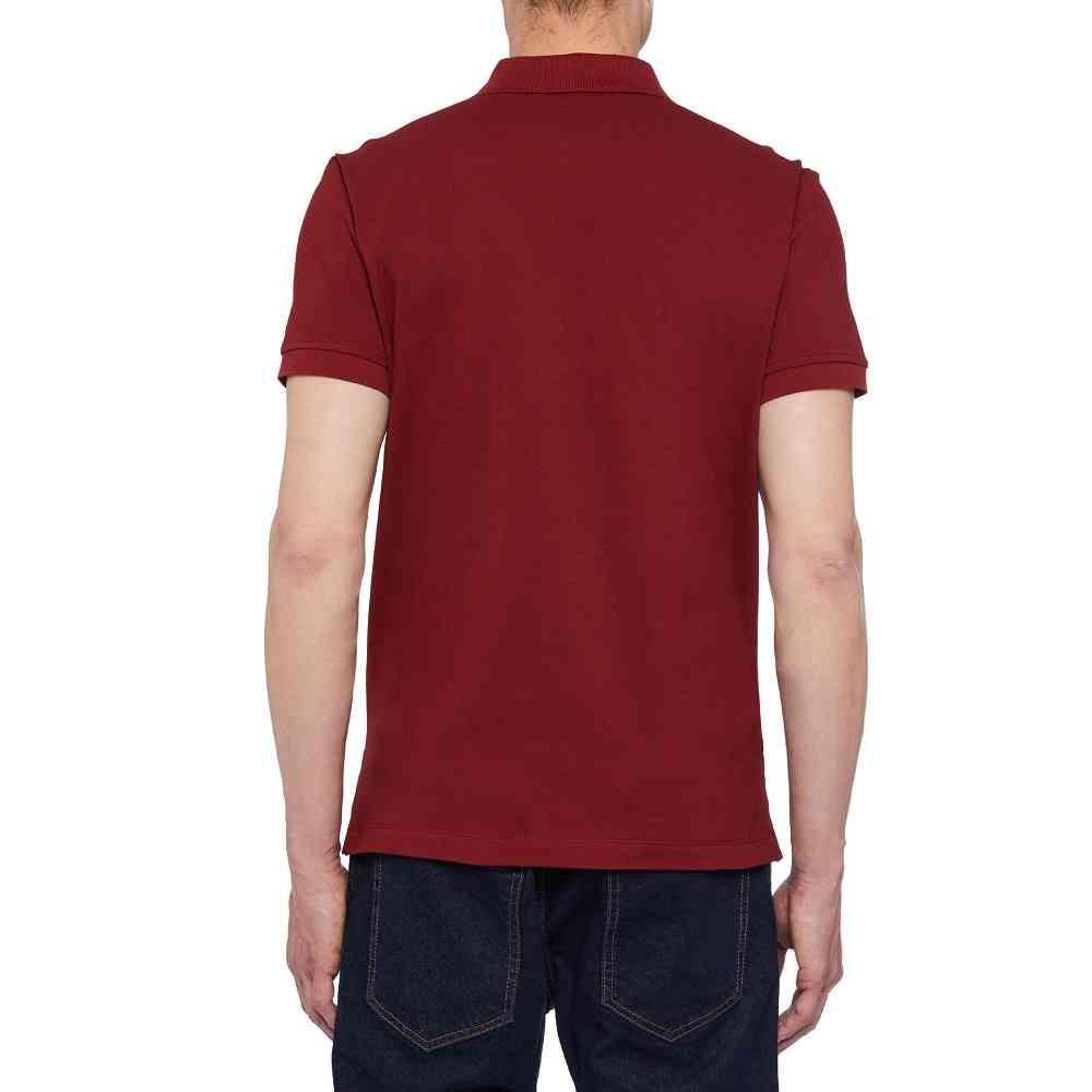 Polo da uomo in cotone Geox bordeaux