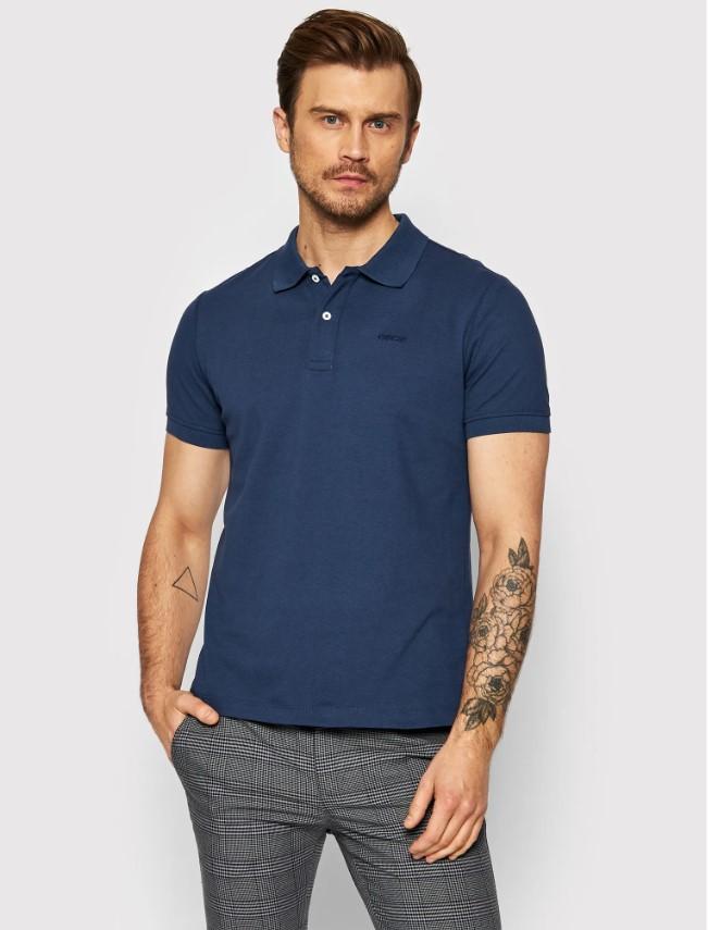 Polo da uomo in cotone Geox blu