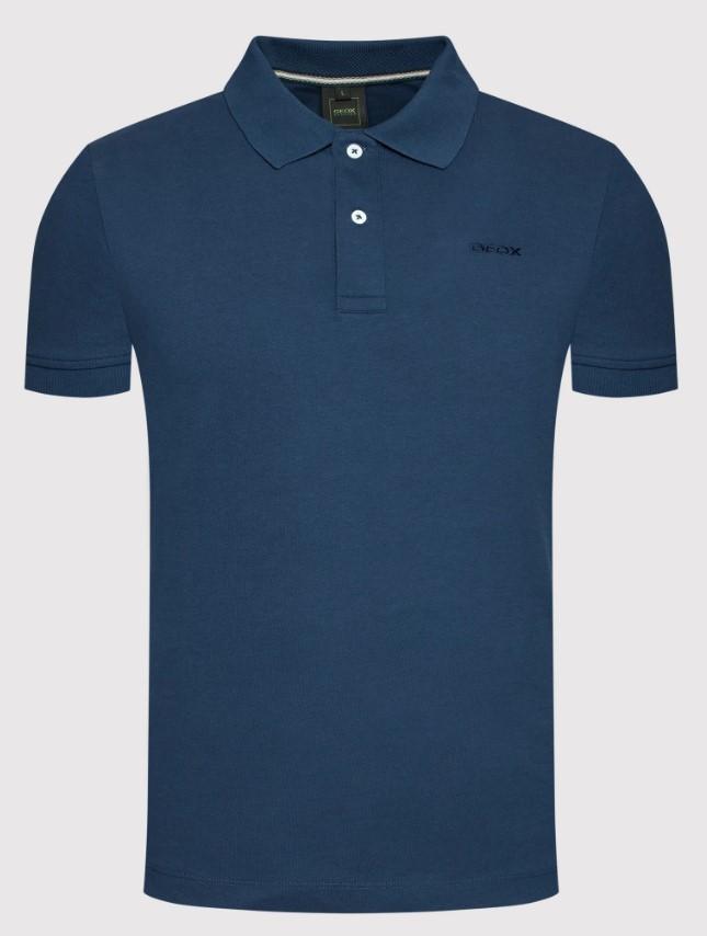 Polo da uomo in cotone Geox blu