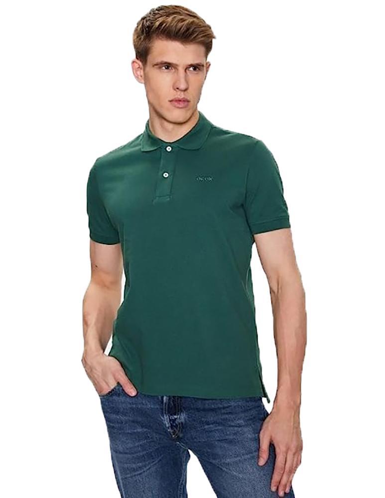 Polo da uomo in cotone Geox verde