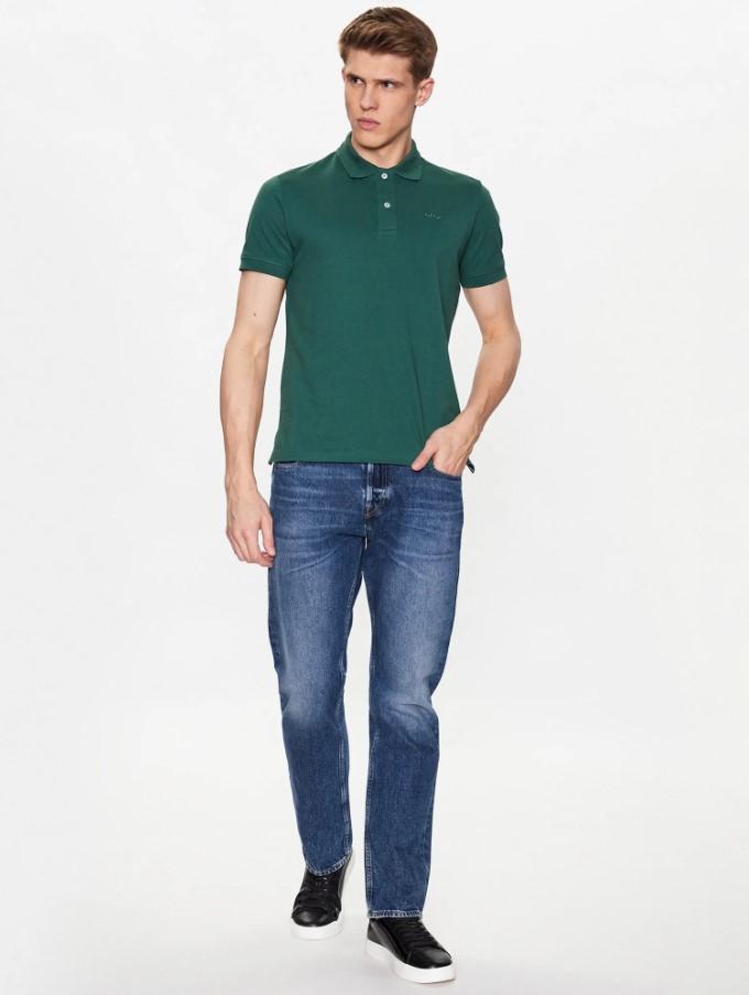 Polo da uomo in cotone Geox verde