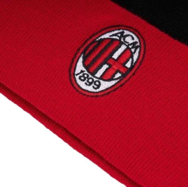 Cappello AC Milan Ufficiale adulto Nero fascia rossa con logo