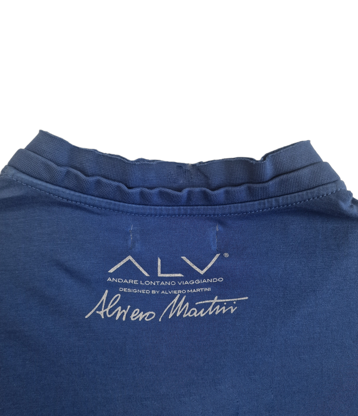 T-shirt scollo serafino in cotone uomo Alviero Martini