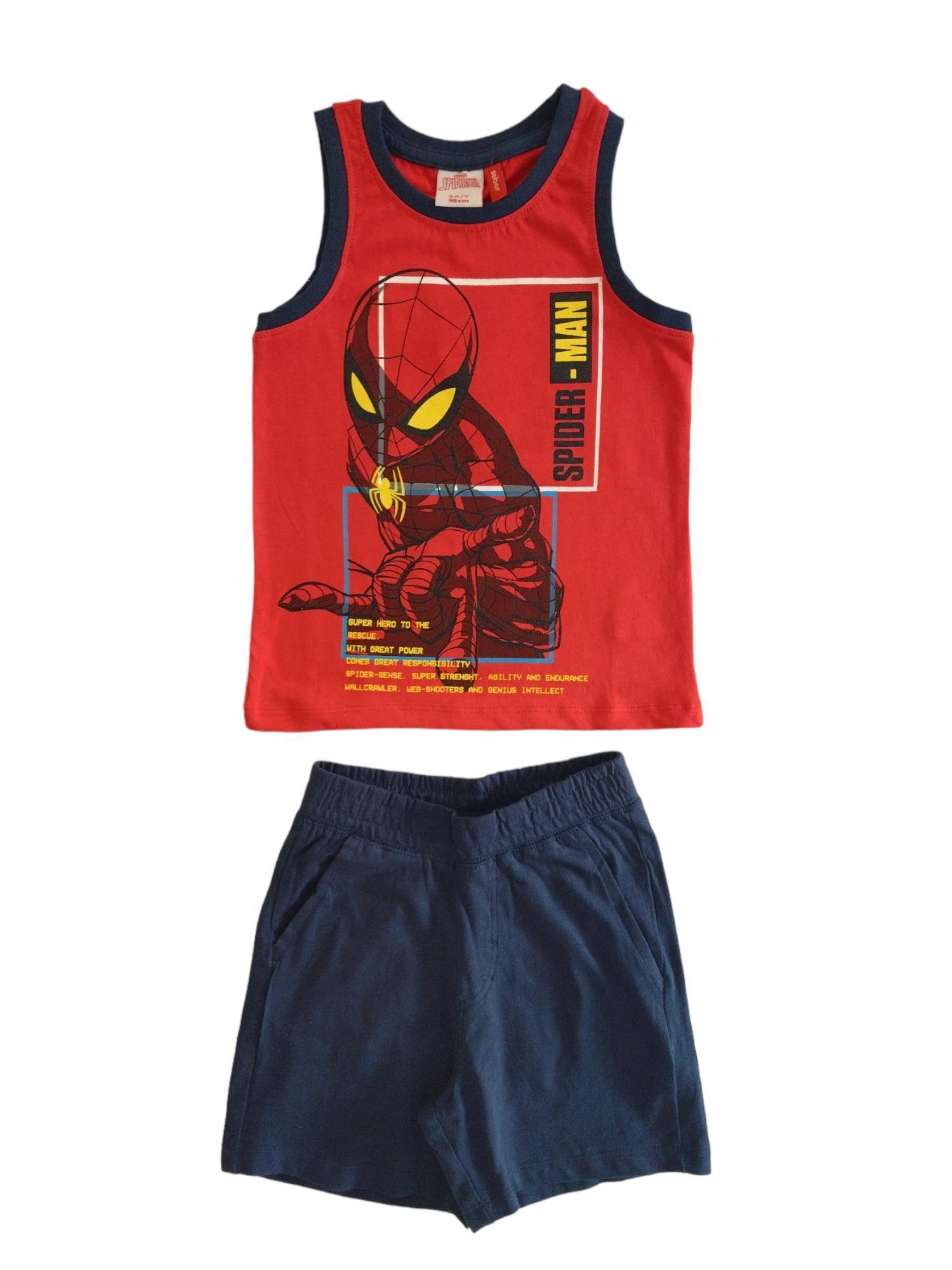 Completo bambino estivo Spider-Man rosso blu