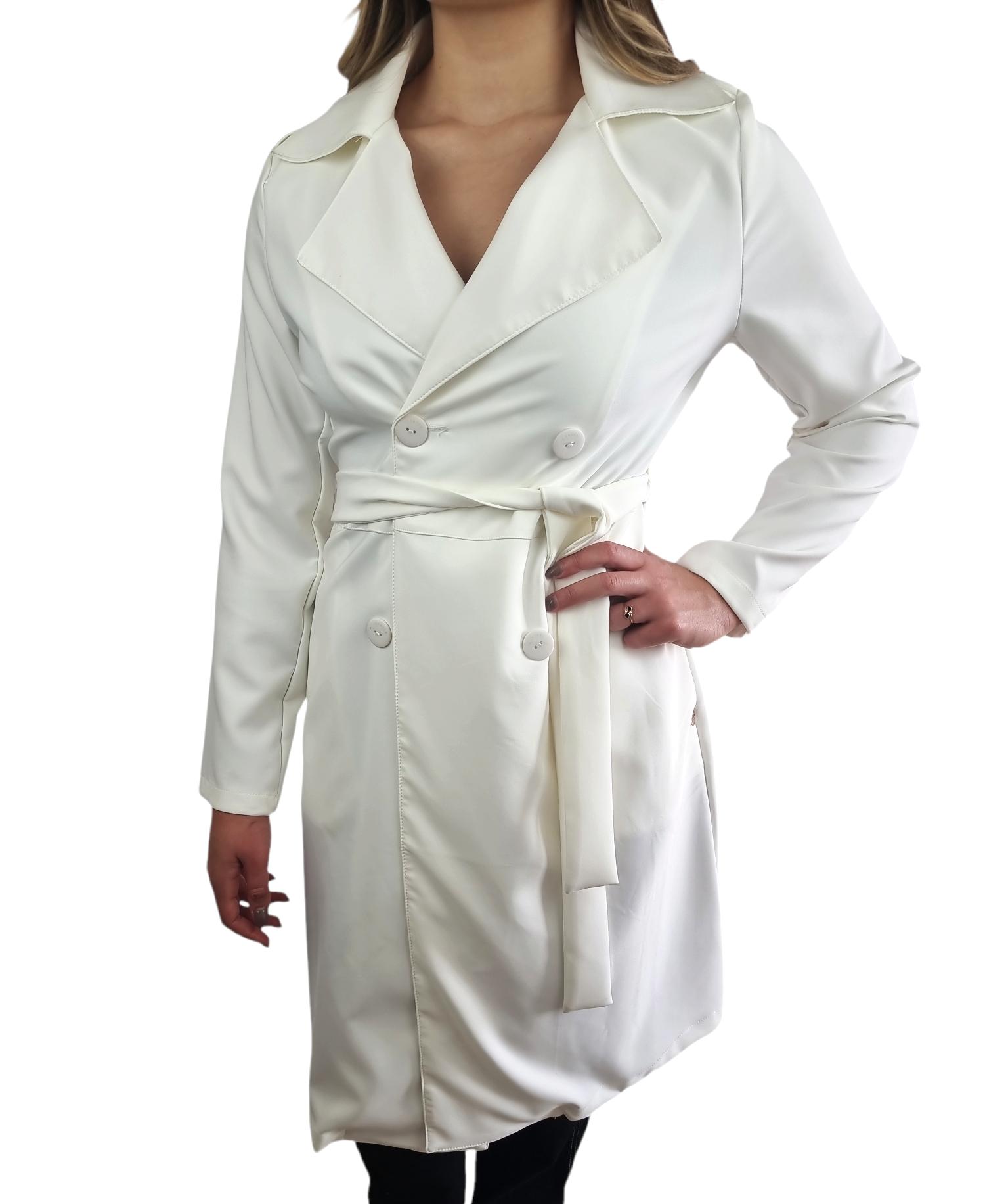 Cappotto leggero da donna Yes Zee bianco