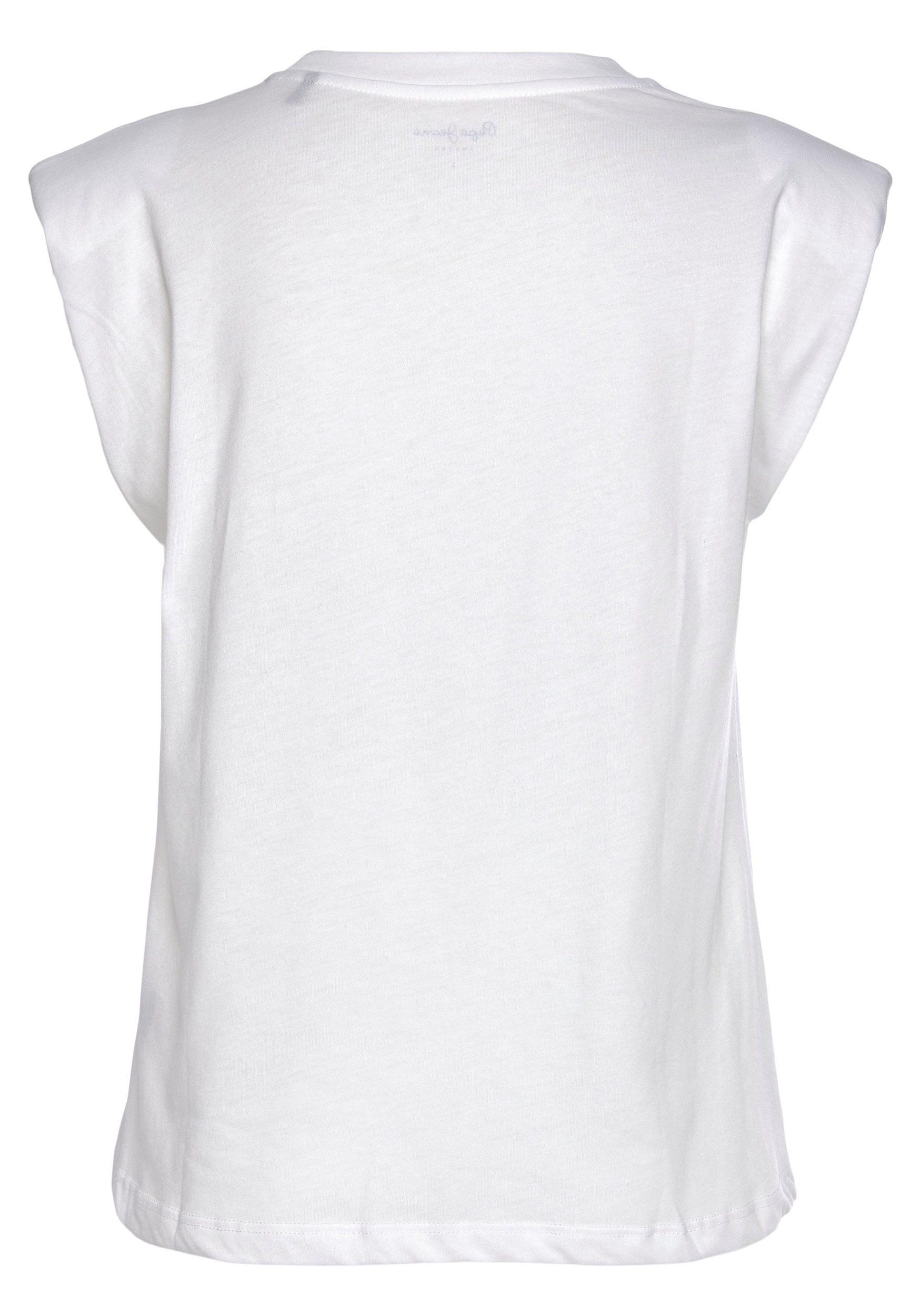 T-shirt da donna in cotone Pepe Jeans bianco