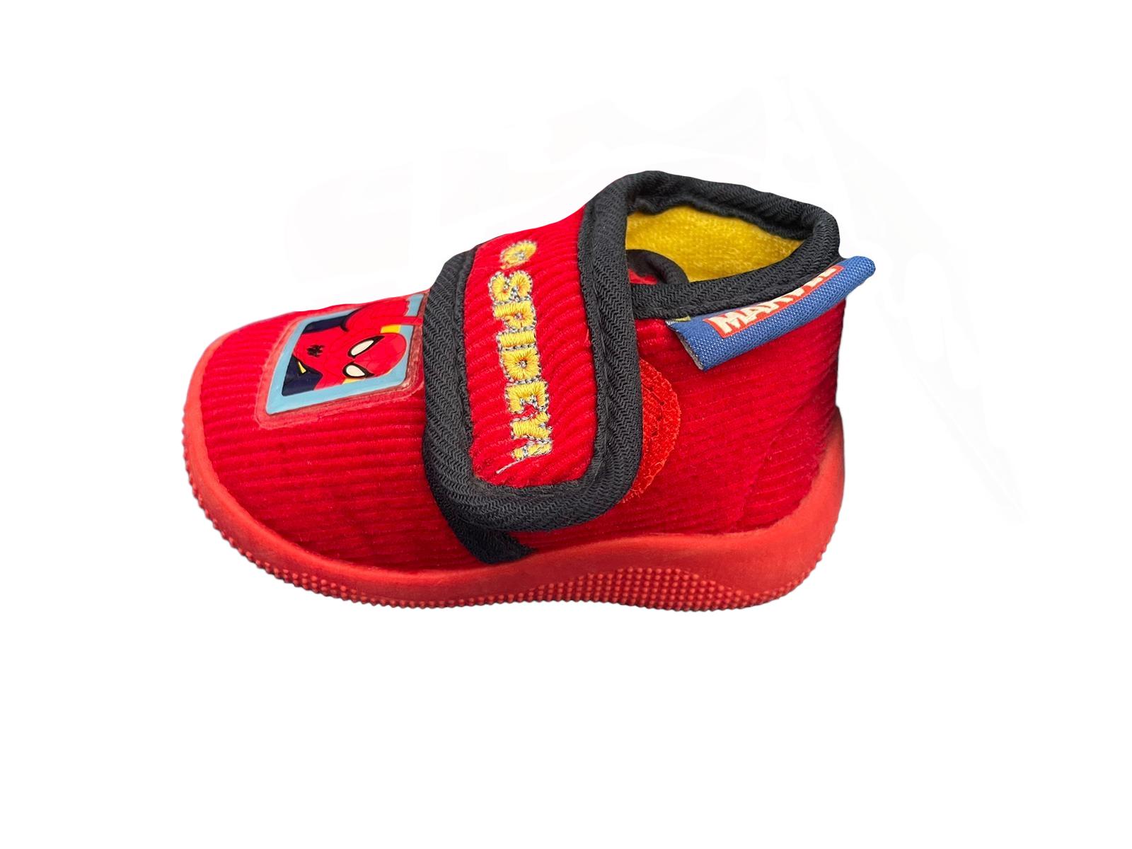 Scarpe babbucce Marvel Spiderman bambino con suola antiscivolo Rosso