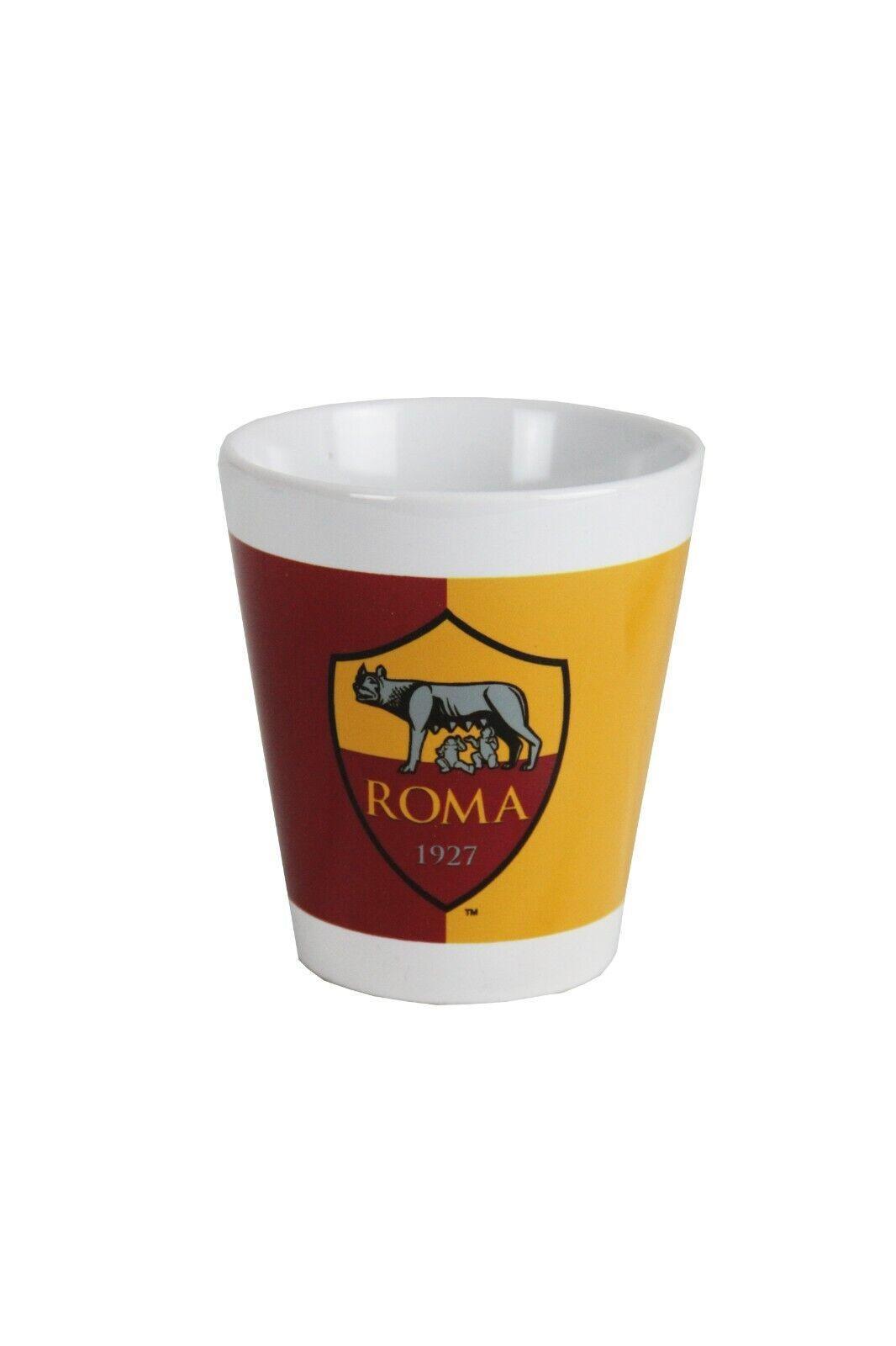 Tazza AS Roma bianco in ceramica con stemma