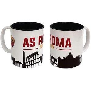 Tazza as roma ufficiale bianco in ceramica