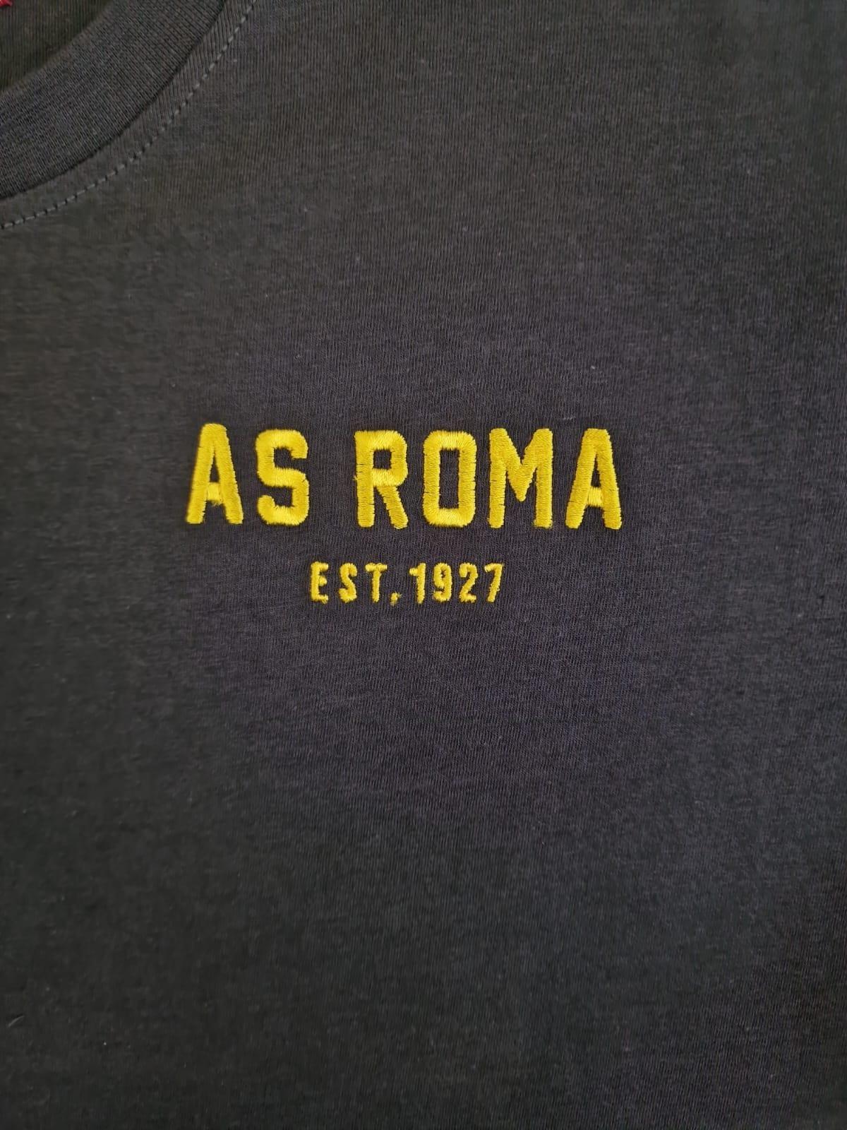 T-shirt in cotone da uomo compatibile con Roma grigio