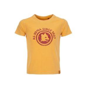 T shirt compatibile con roma ragazzo cotone giallo