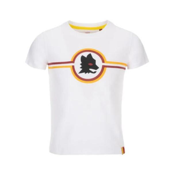 T shirt AS Roma RS22MJ584 uomo cotone bianco