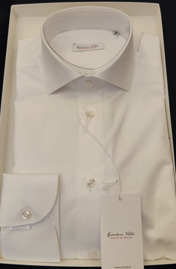 free man camicia unito slim collo franc int contr bianco