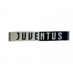 Sciarpa fc juventus jacquard con frange