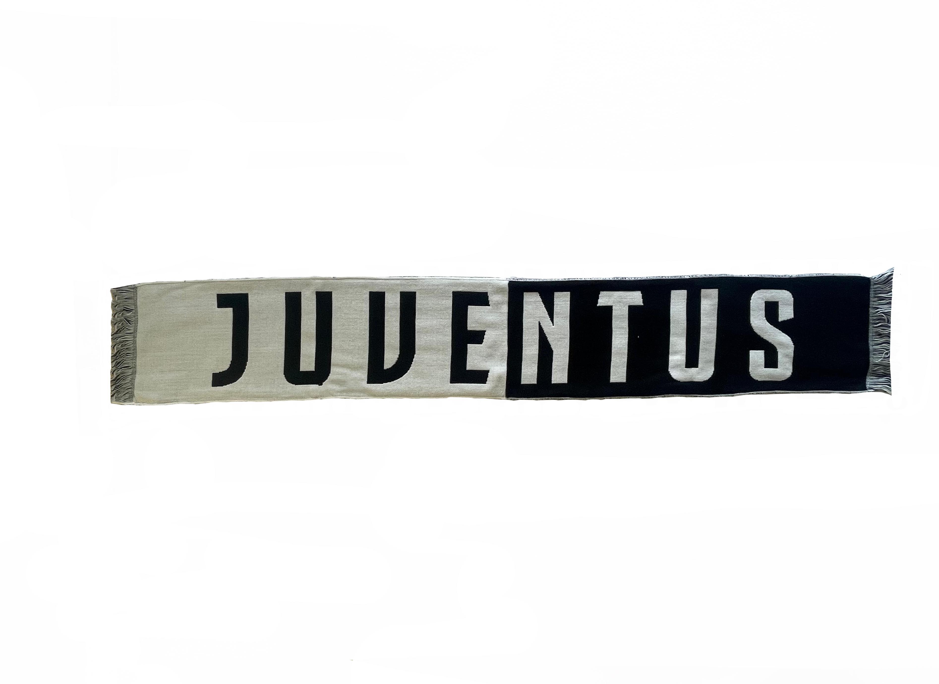 Sciarpa FC Juventus jacquard con frange