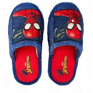 Pantofola da bambino spiderman in tessuto suola in gomma antiscivolo blu