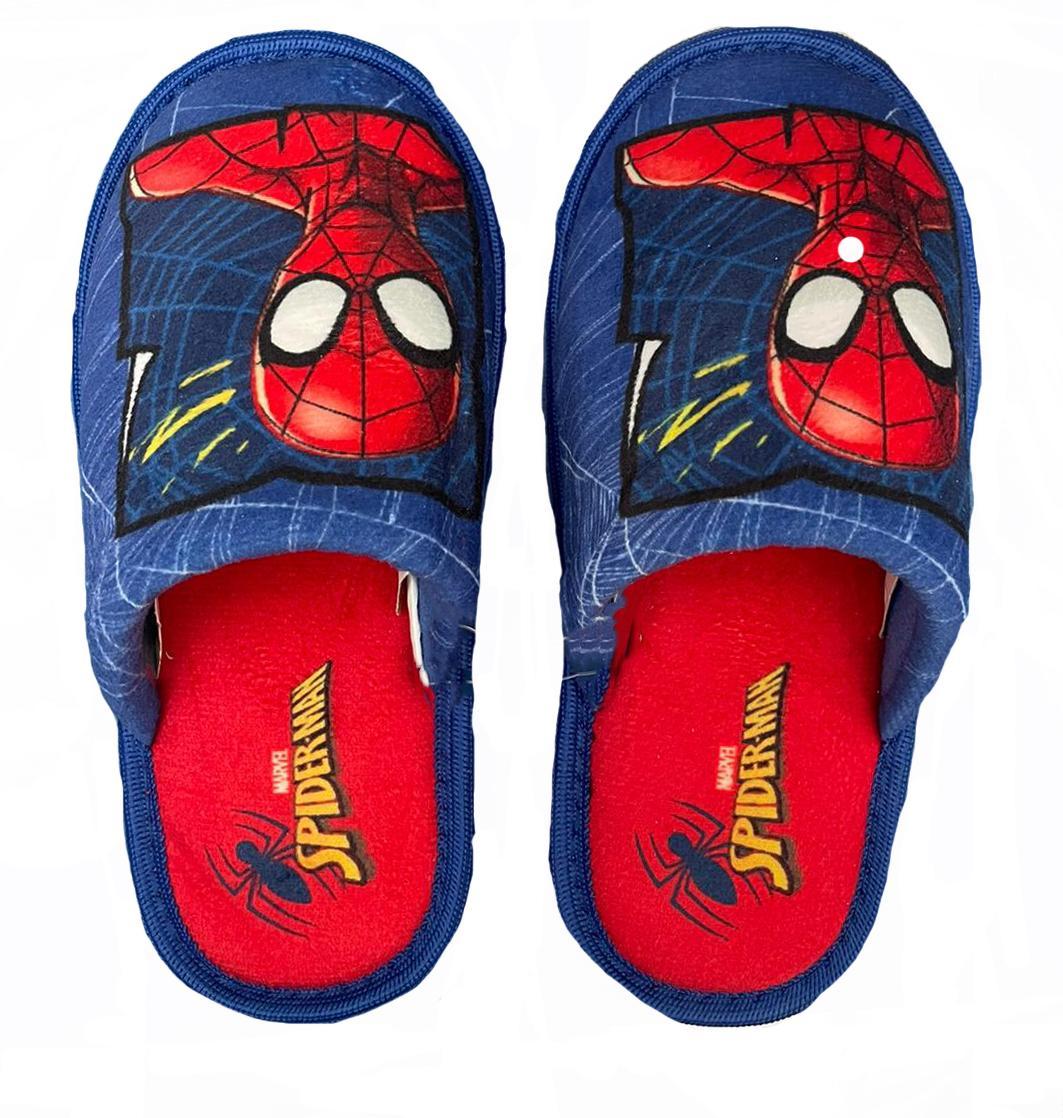 Pantofola da bambino Spiderman in tessuto suola in gomma antiscivolo Blu