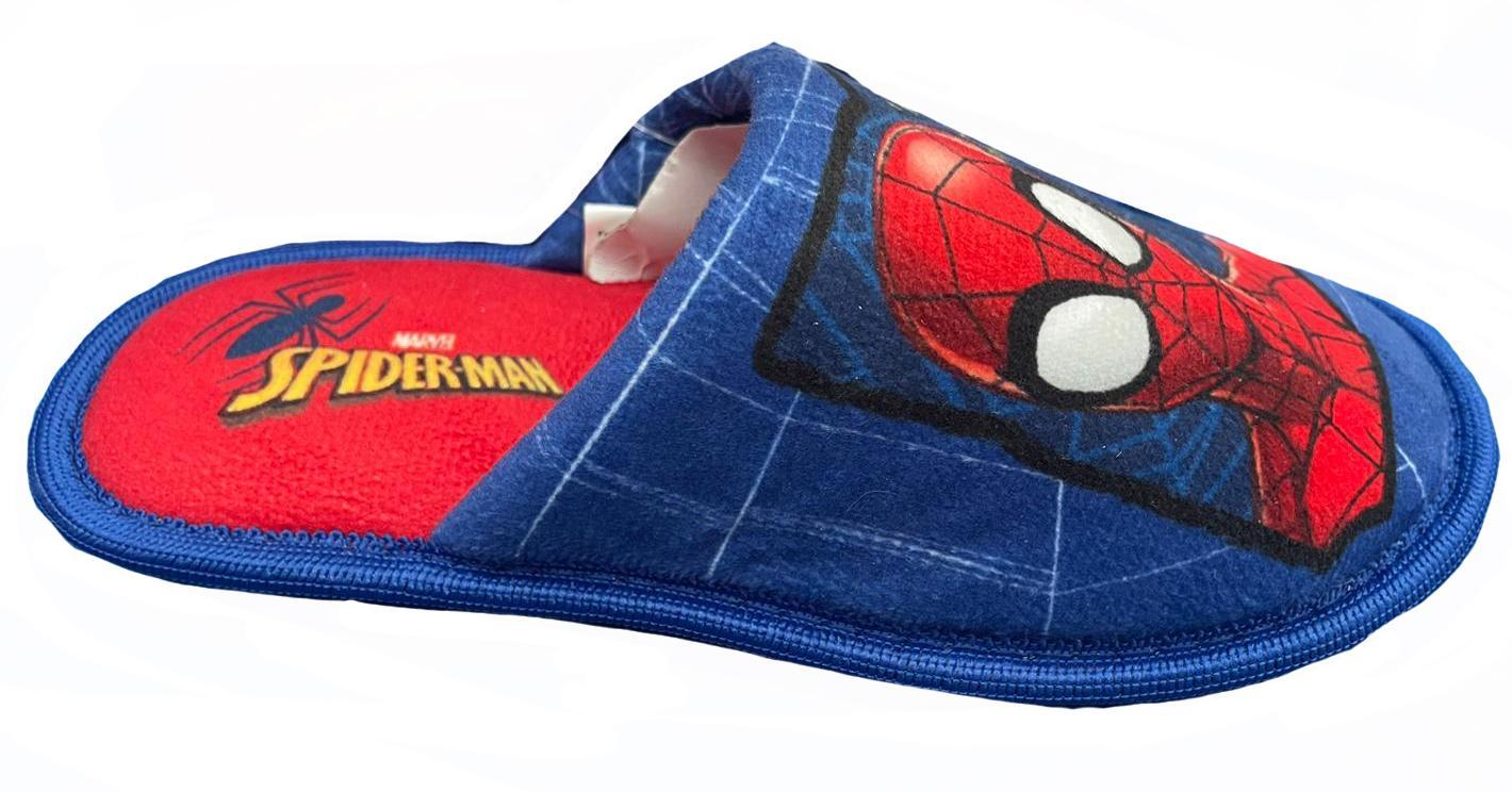 Pantofola da bambino Spiderman in tessuto suola in gomma antiscivolo Blu