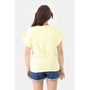 T-shirt da donna in cotone  giallo