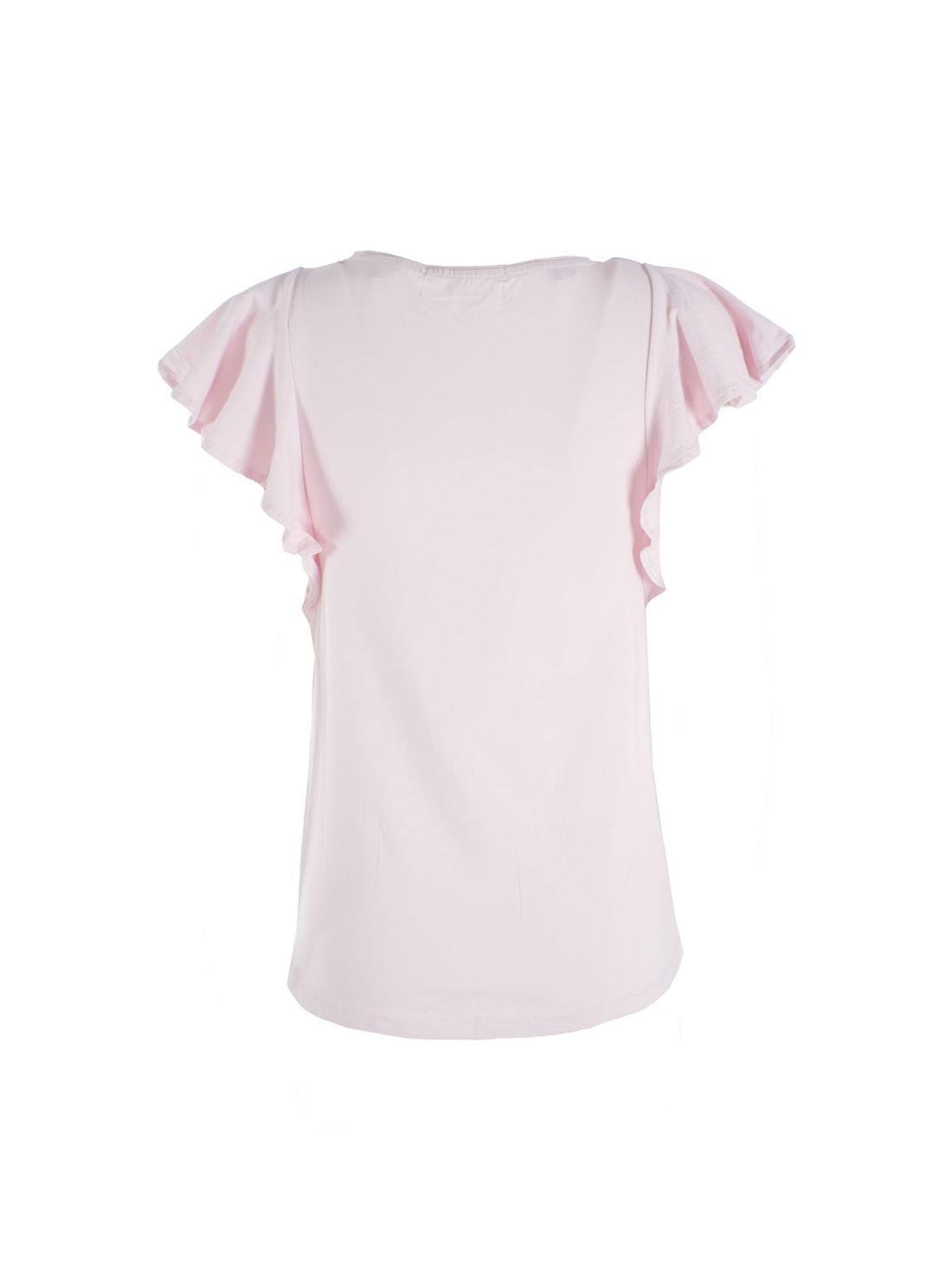 T-shirt da donna in cotone Yes Zee rosa