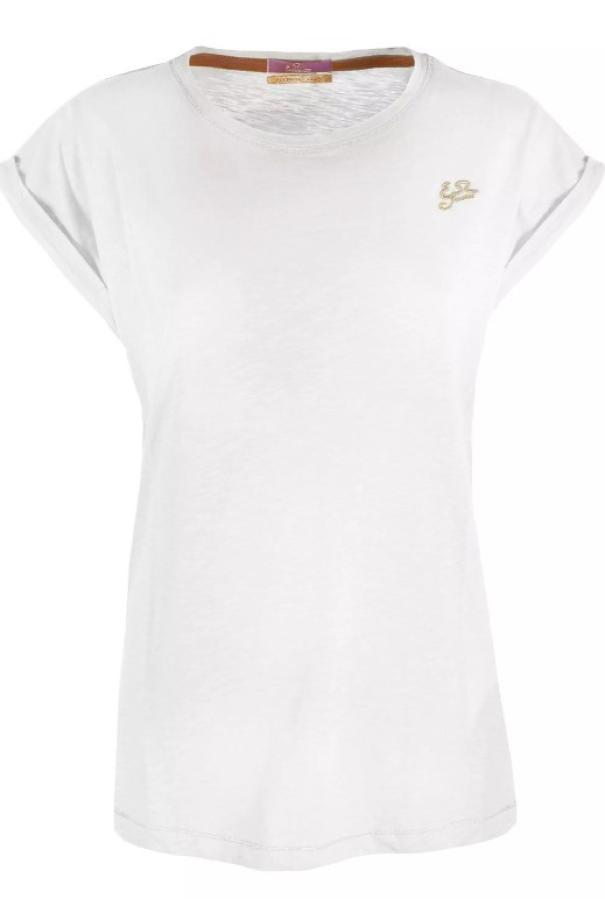 T-shirt da donna in cotone Yes Zee bianco