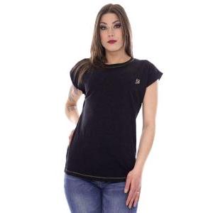 T-shirt da donna in cotone  nero