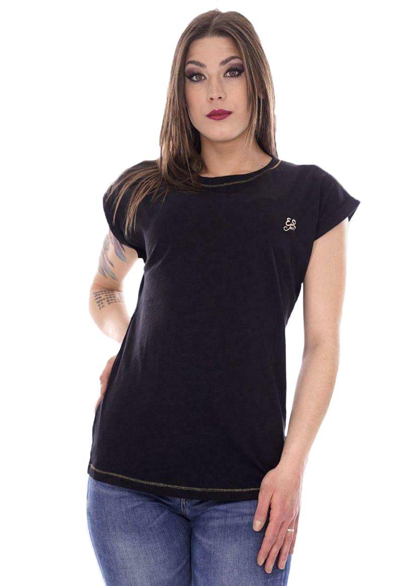 T-shirt da donna in cotone Yes Zee nero