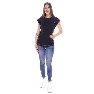 T-shirt da donna in cotone  nero