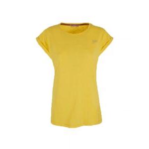 T-shirt da donna in cotone  giallo ocra