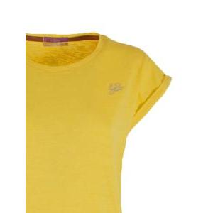 T-shirt da donna in cotone  giallo ocra