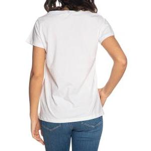 T-shirt da donna in cotone  bianco