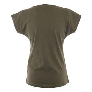 T-shirt da donna in cotone  verde militare