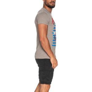 T-shirt da uomo  in cotone grigio t700 tl18