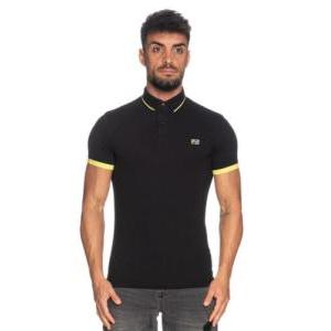 Polo  cotone nero uomo t708 sg00