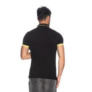 Polo  cotone nero uomo t708 sg00