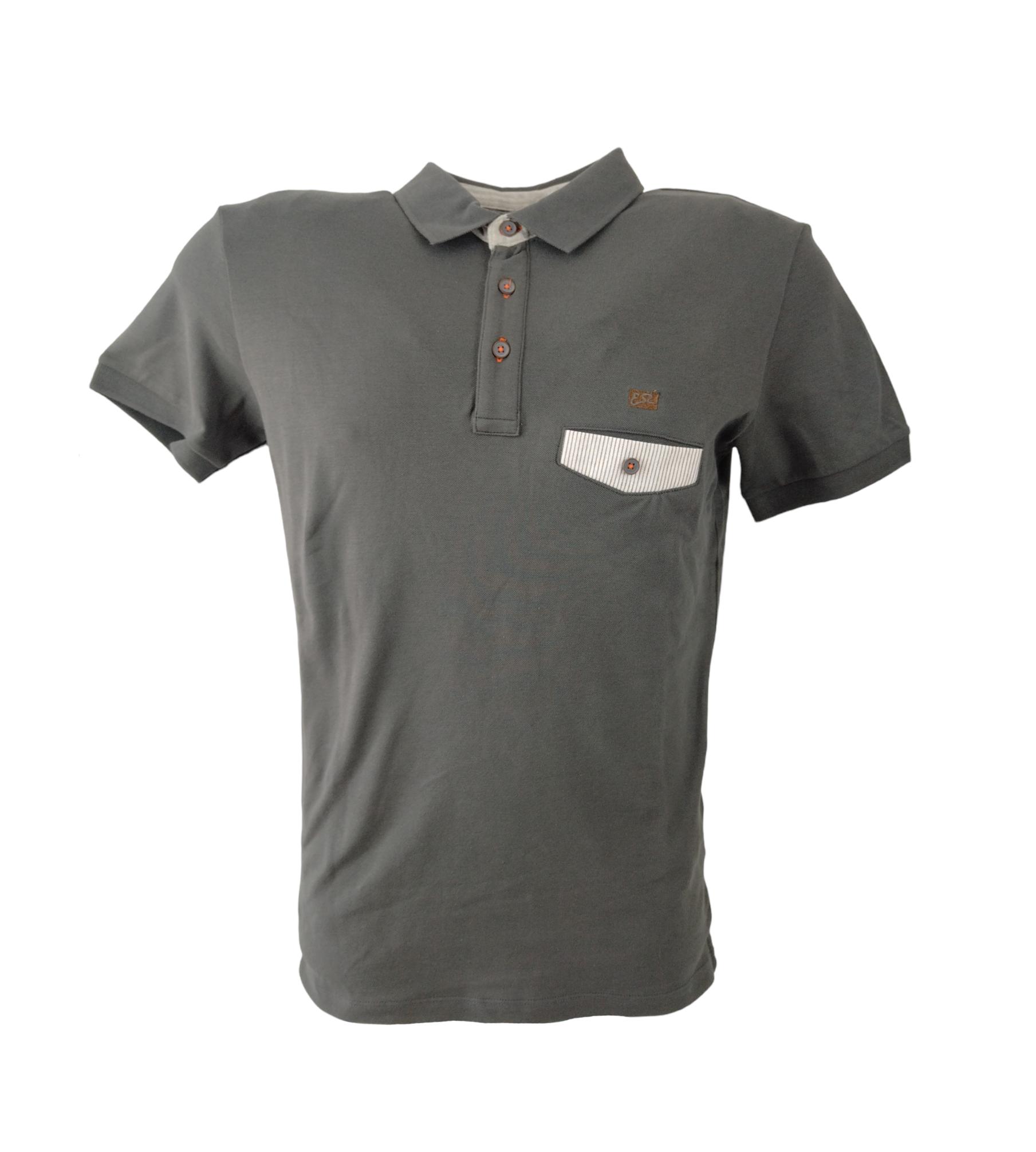 Polo Yes Zee cotone antracite uomo T716 S400