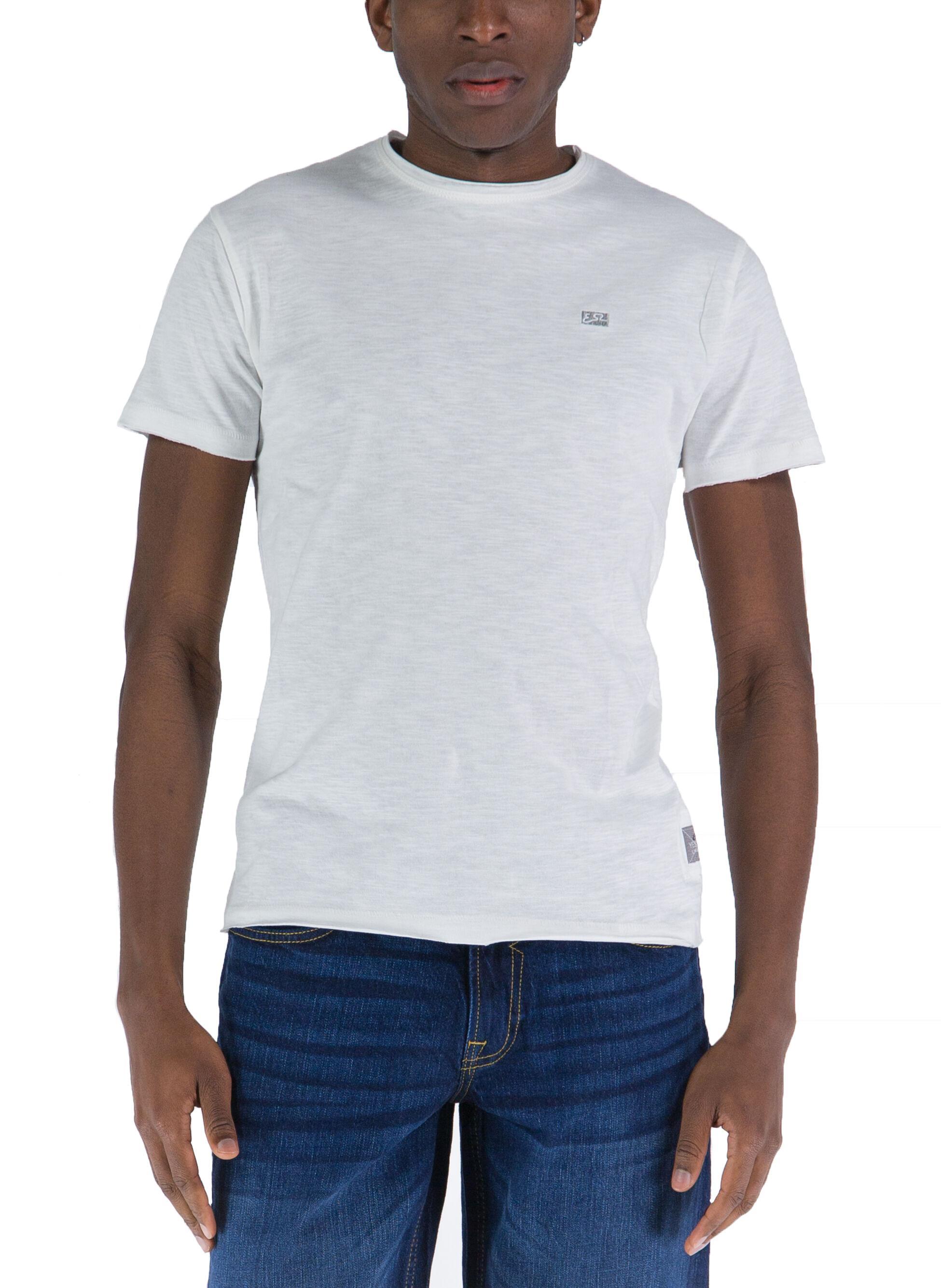 T-shirt da uomo Yes Zee in cotone bianco T722 TL00