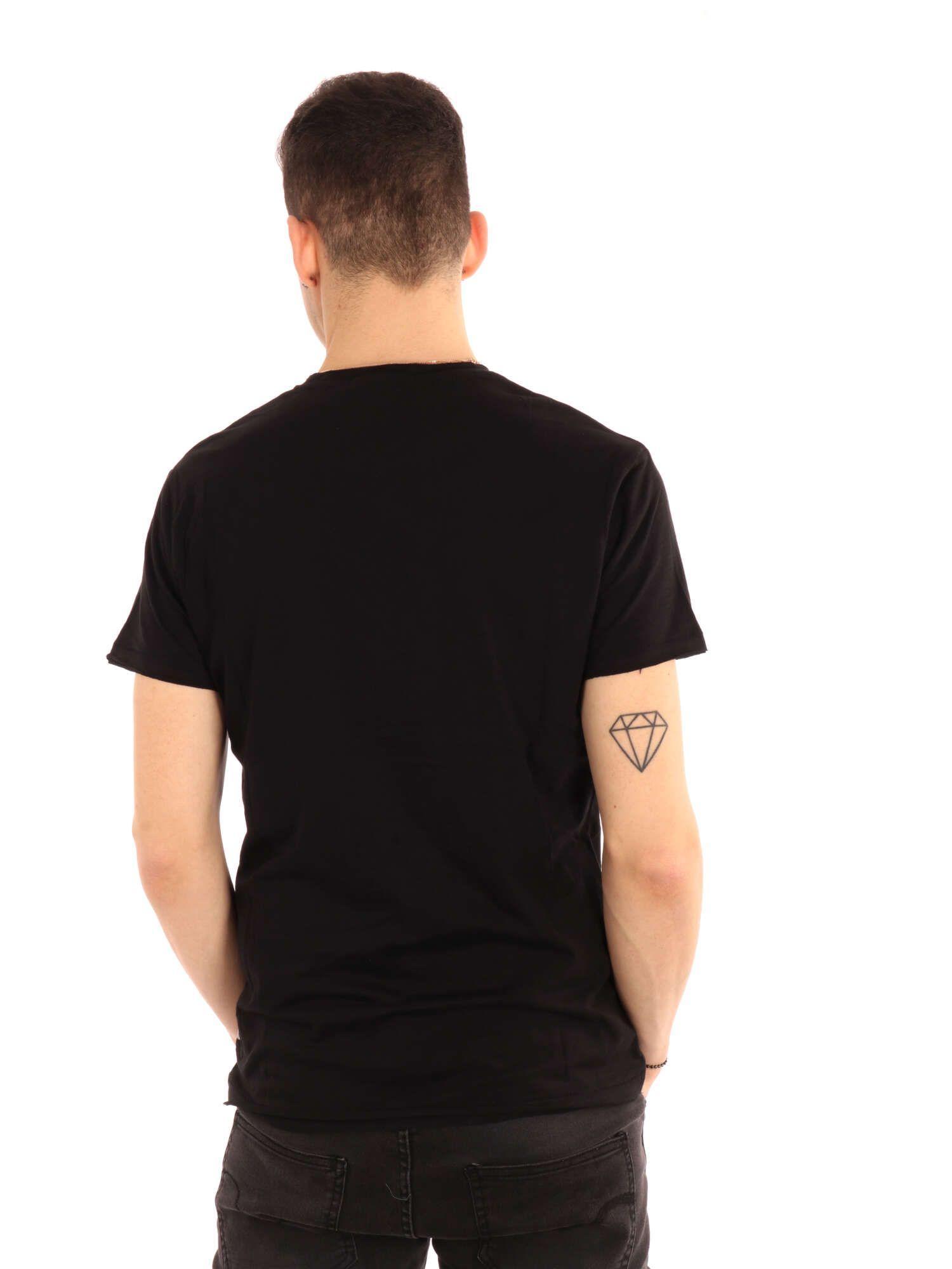 T-shirt da uomo Yes Zee in cotone nero