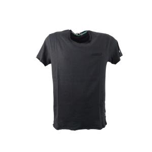 T-shirt  nero uomo cotone con taschino