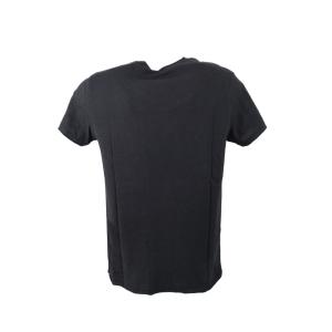 T-shirt  nero uomo cotone con taschino